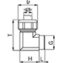 1.5 mm Pitch Thread and 8 mm Thread Length Metric Cable Gland for 6.5 to 9.5 mm Diameter Cable (5215.17.40.95) - 2