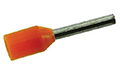 0.50 mm² Wire Size and 10 mm Pin Length Orange Insulated Single Wire Ferrule